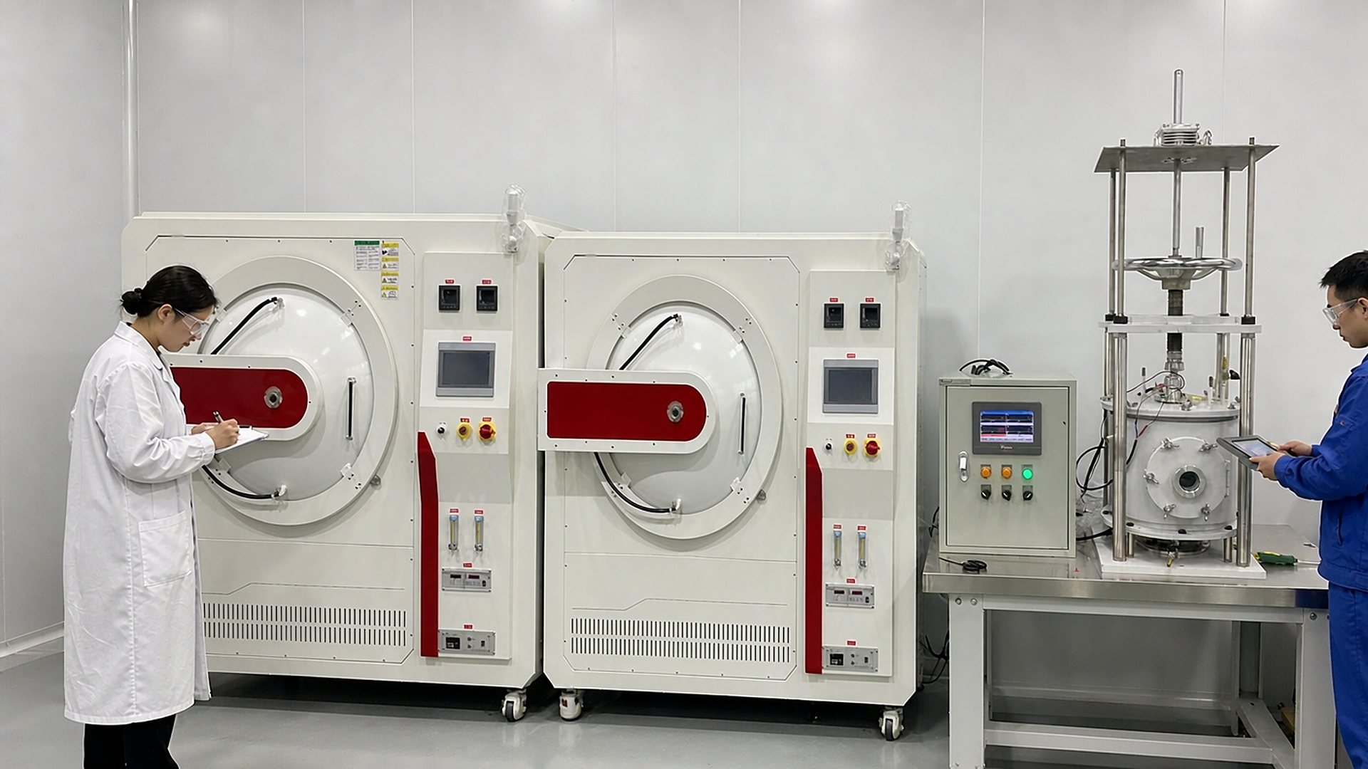 HuanYu laboratory area with vacuum furnaces and materials testing equipment