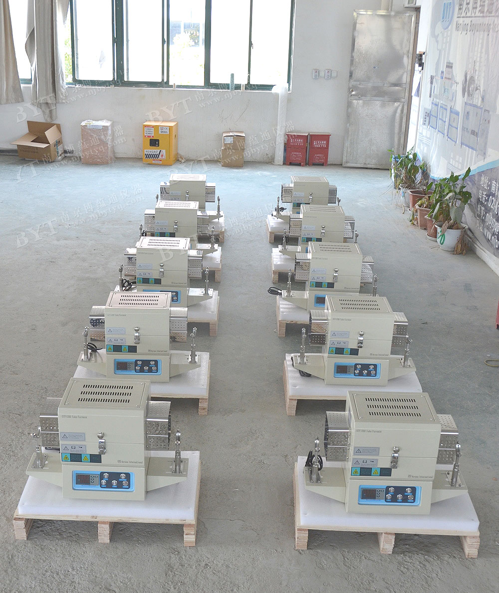 HuanYu tube furnaces prepared for shipment