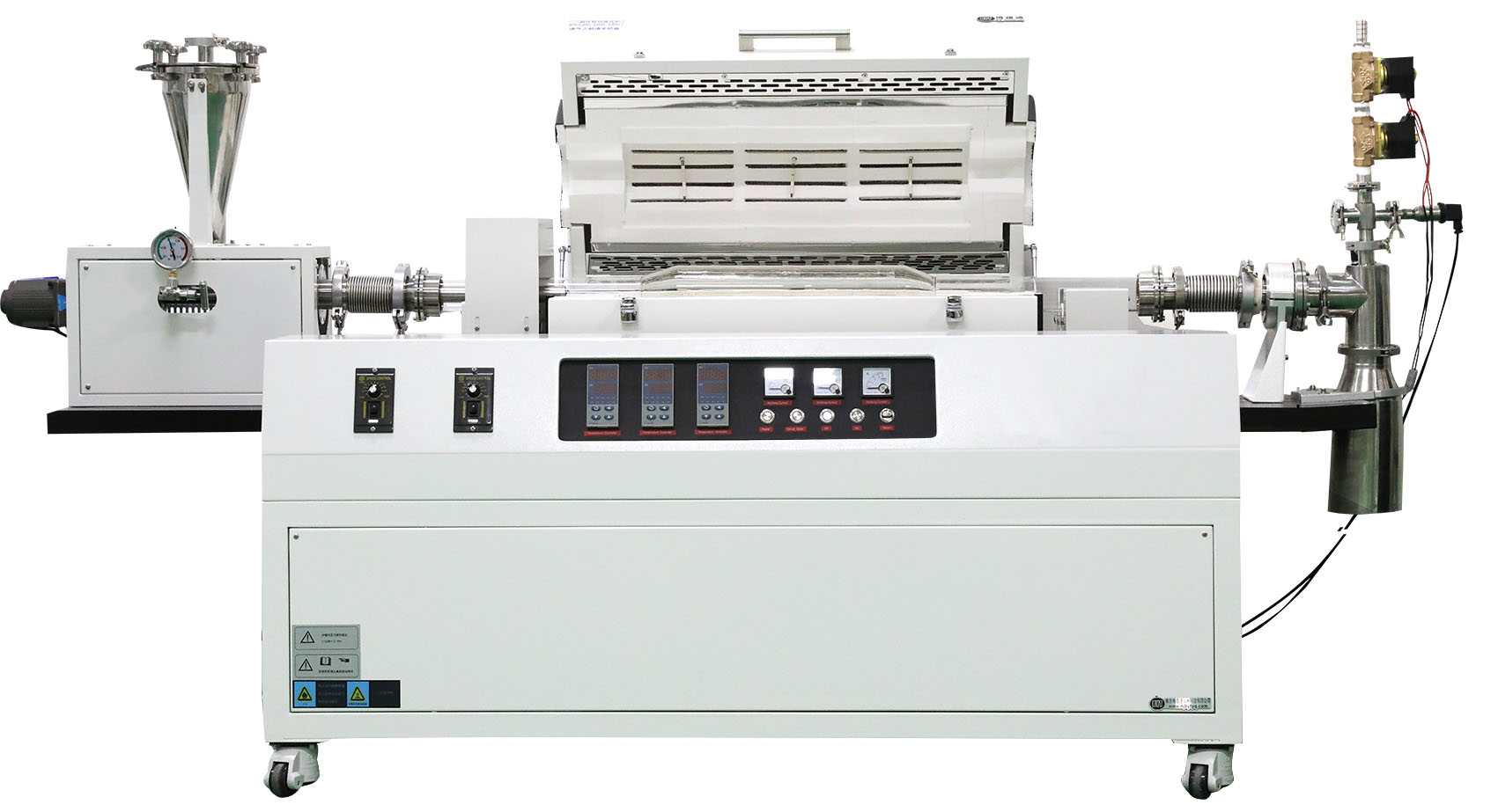 1200Three-Zone Explosion-Proof Rotary Tube Furnace complete equipment image 2
