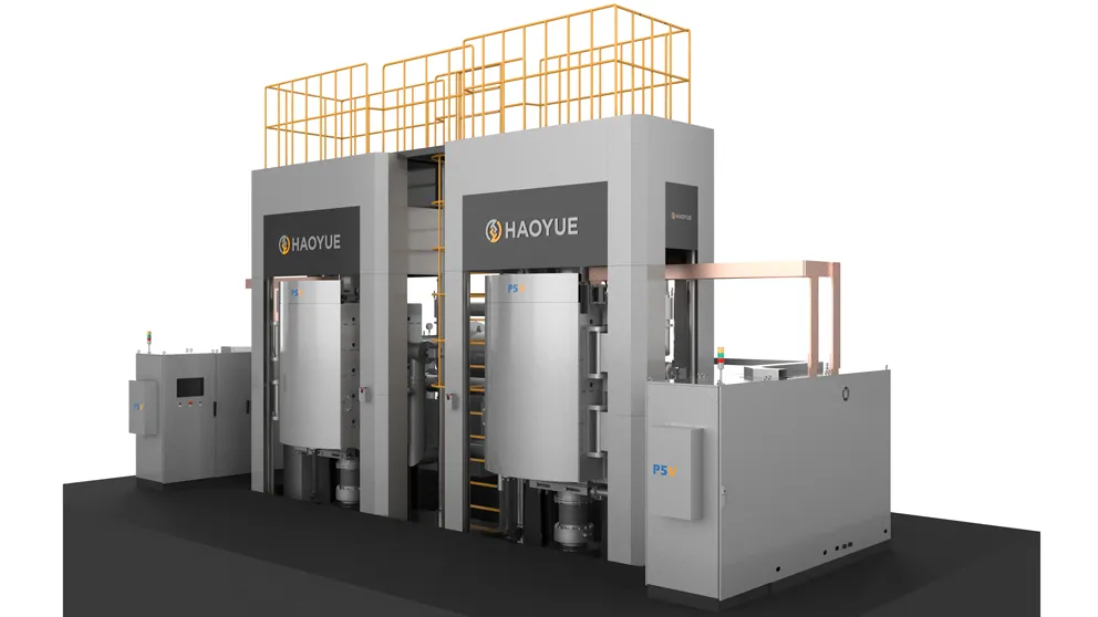 p5v two chambers vacuum hot pressing furnace (graphite) – dual chamber high efficiency hot press sintering system