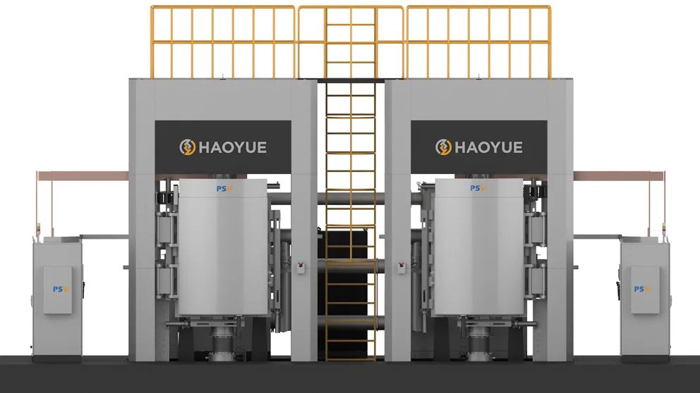 p5v two chambers vacuum hot pressing furnace (graphite) – dual chamber high efficiency hot press sintering system