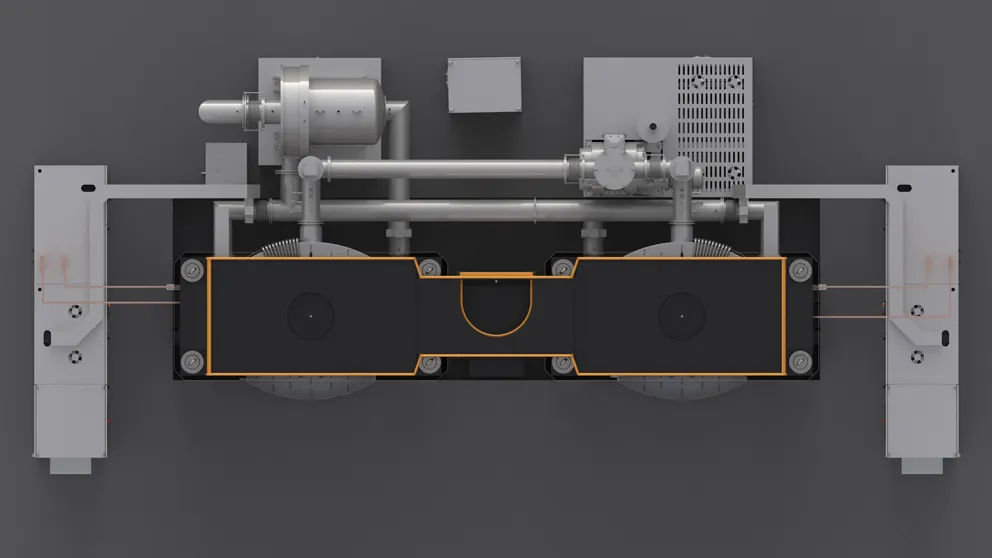 p5v two chambers vacuum hot pressing furnace (graphite) – dual chamber high efficiency hot press sintering system