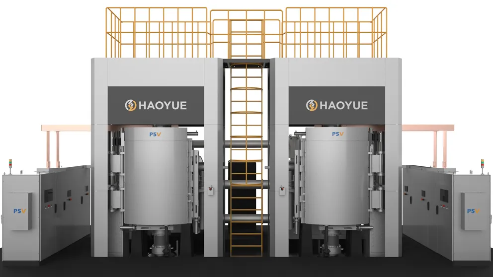 p5v two chambers vacuum hot pressing furnace (graphite) – dual chamber high efficiency hot press sintering system